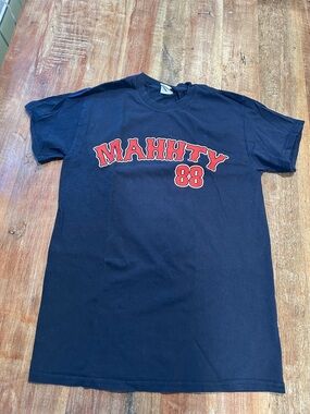 VTG 2016 Gildan Navy Cotton Tee with Sox-font "MAHHTY 88" for M. Bennett